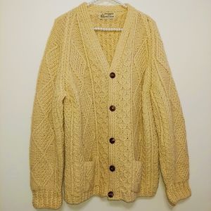 Aran Crafts Malin Hand Knit Irish Cardigan